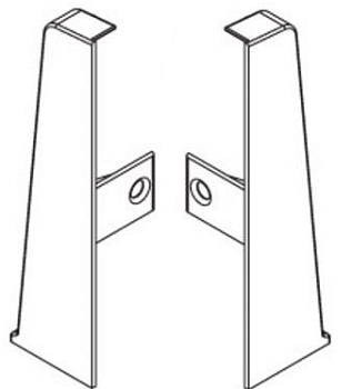 Заглушка левая/правая 001-G Белый глянцевый 85мм