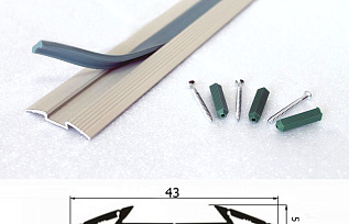 Порог алюминиевый 1,8 м, RGA2, 05-1